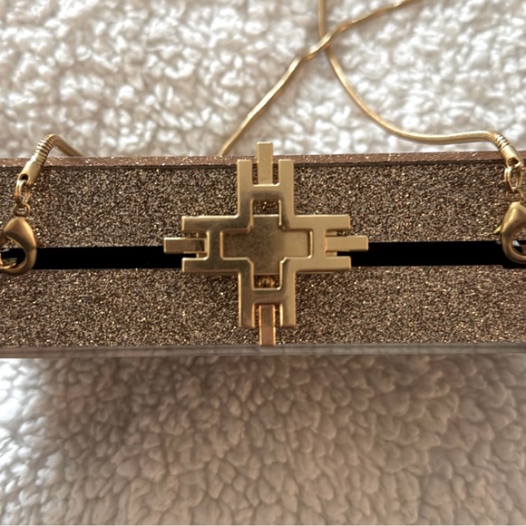 India Hicks Glitter Box Clutch - New - Picture 6 of 11